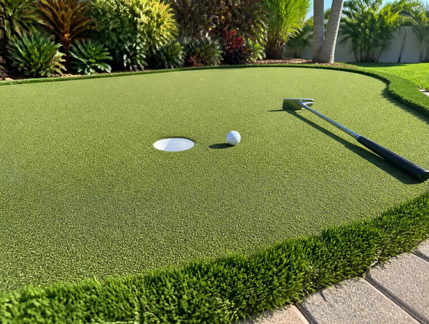 Synthetic Putting Green Installation project in Naples, FL